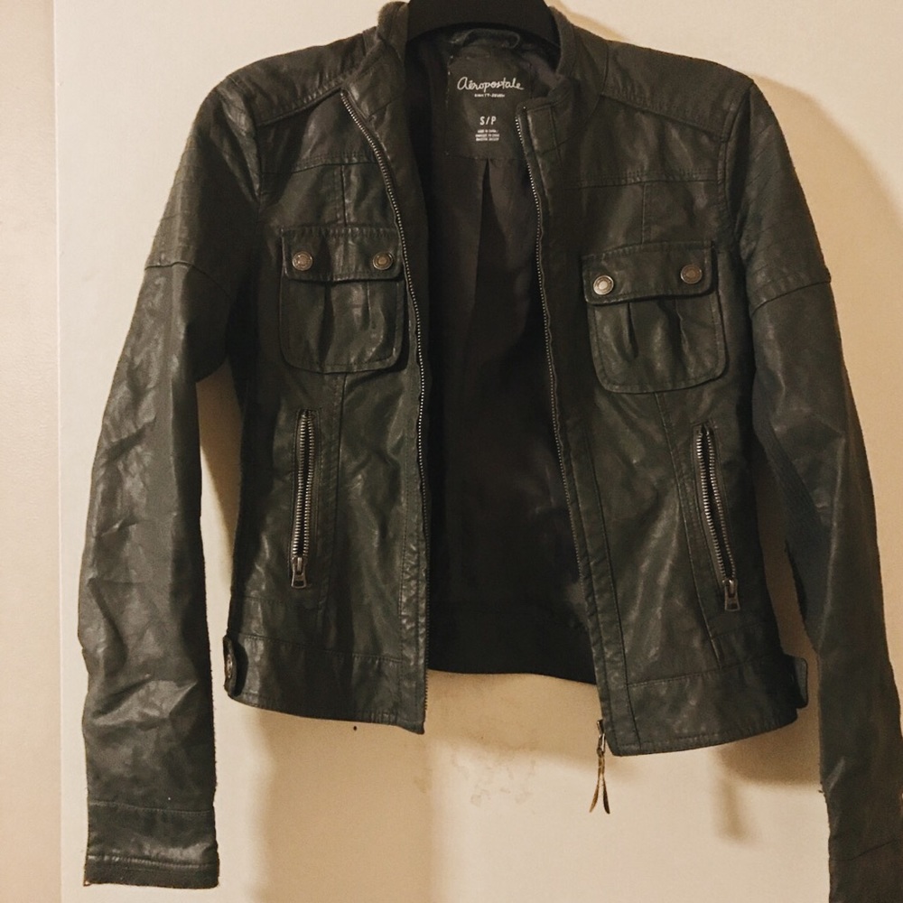 *SALE* Grey leather jacket